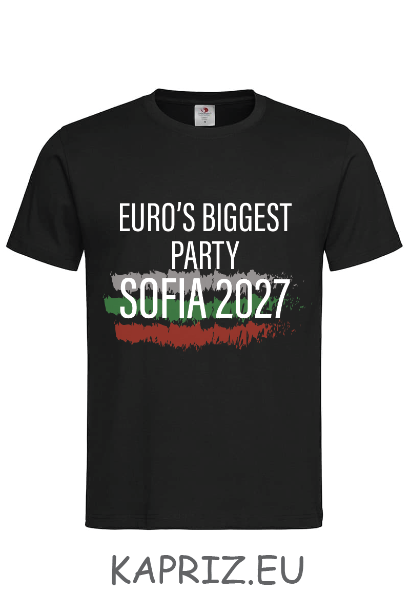 Тениска EUROVISION Bulgaria, Бели и черни тениски с мемета, мъжки тениски с евровизия