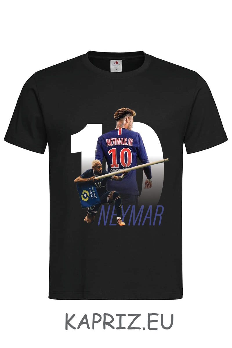 Тениска Neymar PSG 10, Бели и черни тениски с Neymar jr, мъжки тениски с футбол