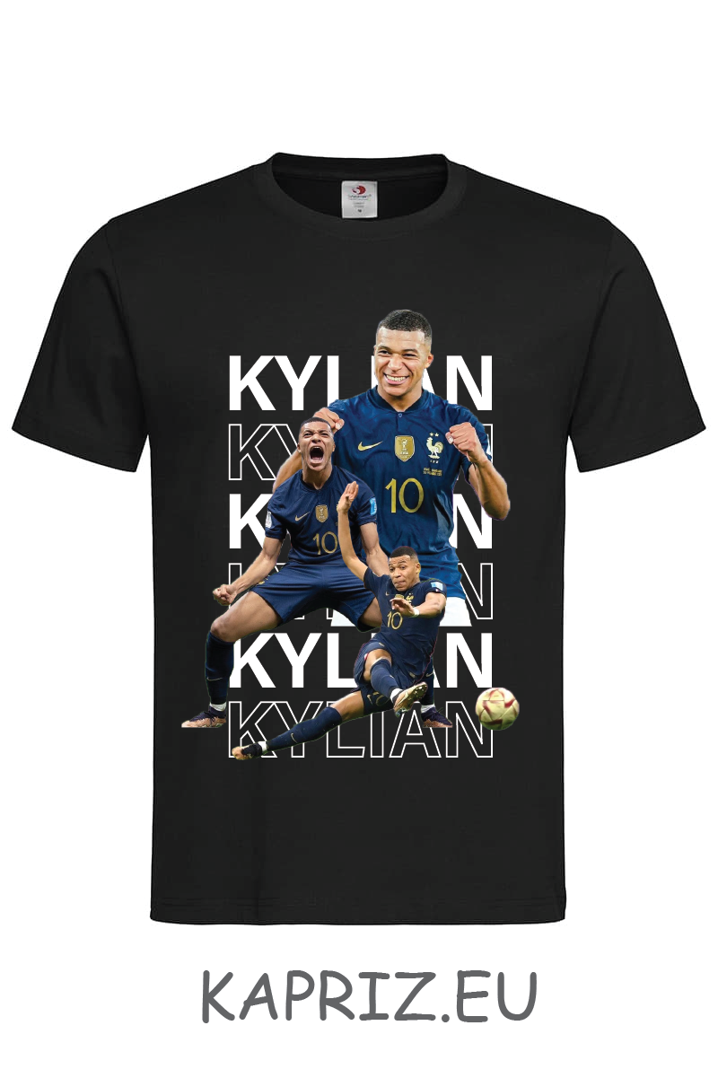 Тениска KYLIAN MBAPPE, Бели и черни тениски с футболисти, мъжки тениски с футбол