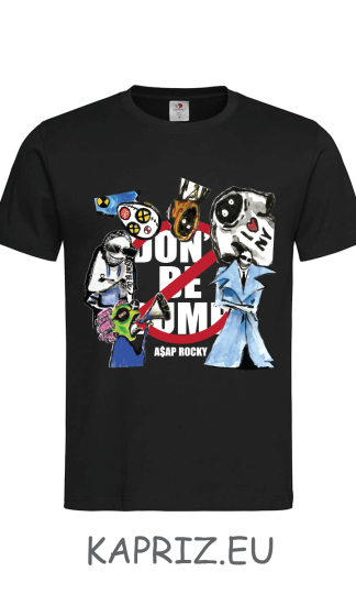 Тениски на ASAP Rocky Dont Be Dumb, бели и черни тениски A.S.A.P, тениска с щампа ASAP Rocky
