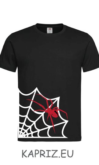 Тениски за Хелоуин Spider Web, бели и черни тениски за Хелоуин Spider, тениска с щампа за Хелоуин Web