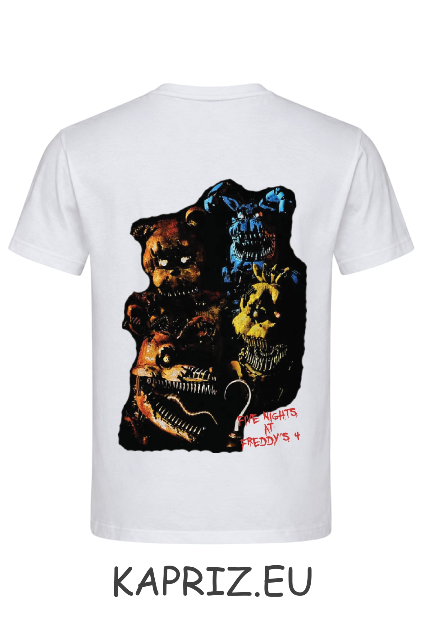 Геймърски тениски Fnaf, бели и черни тениски за гейминг, тениска с щампа за видеоигри ФНАФ, тениски Fnaf