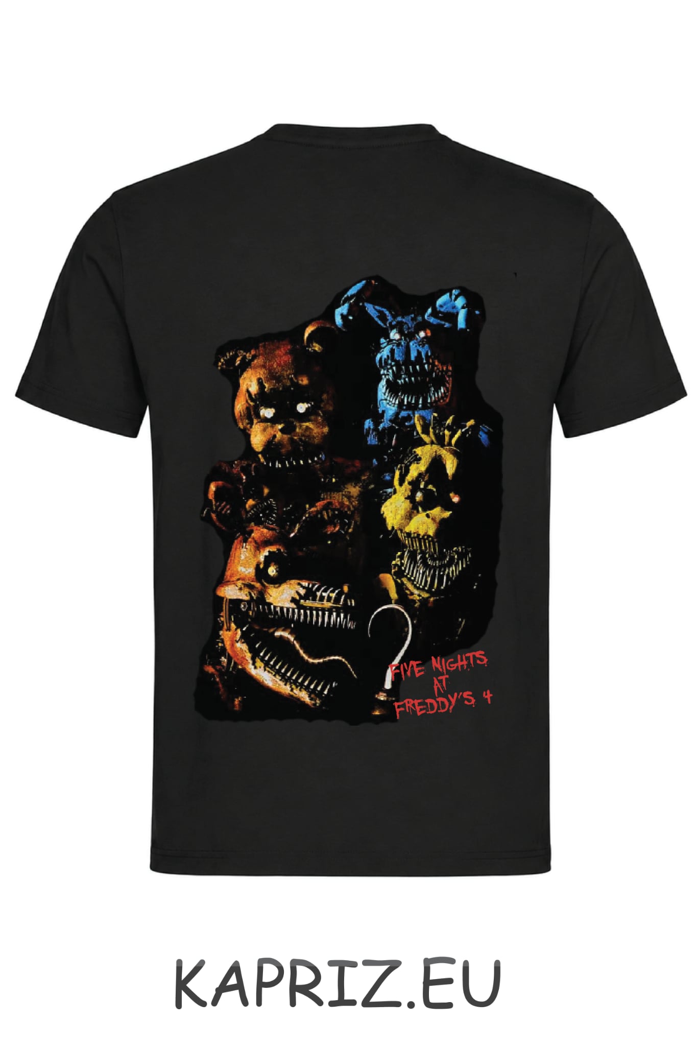 Геймърски тениски Fnaf, бели и черни тениски за гейминг, тениска с щампа за видеоигри ФНАФ, тениски Fnaf